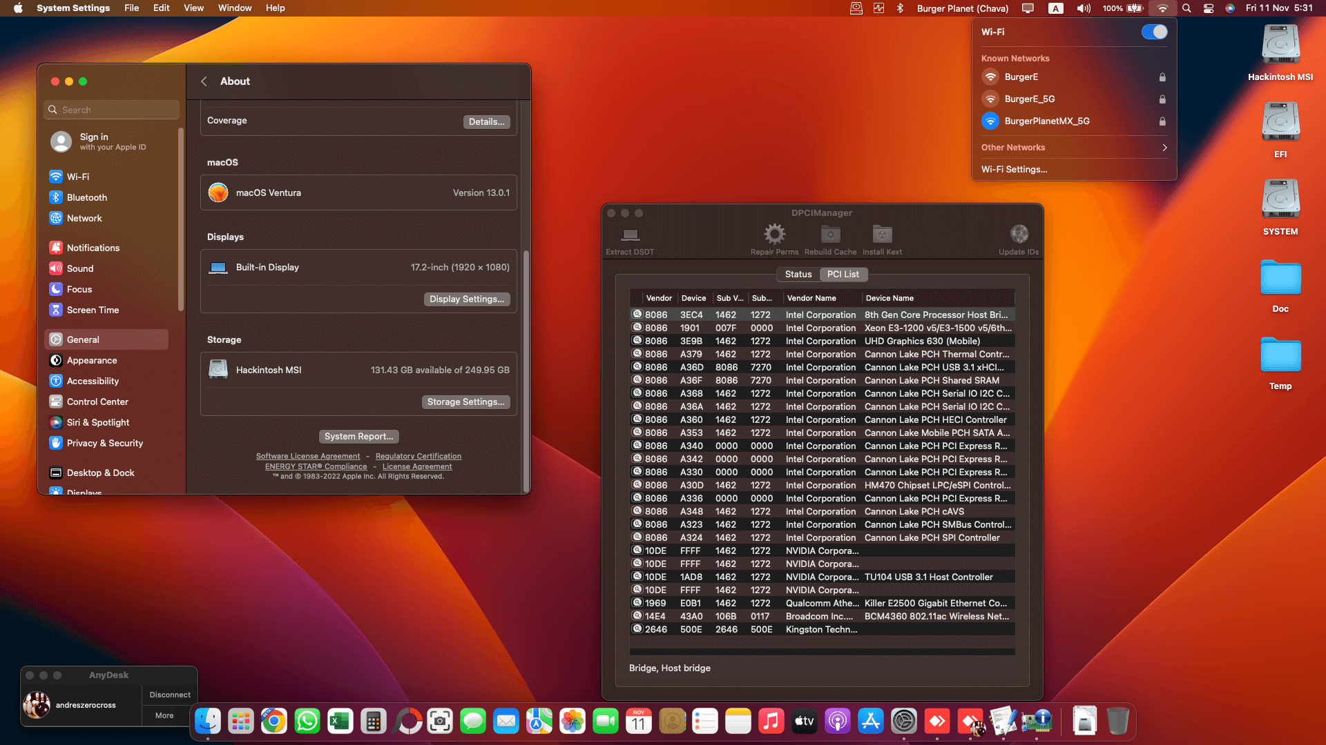 MSI Gaming GE75 Raider 8SG [CoffeeLake   Intel UHD 630 + I2C]   OpenCore 2
